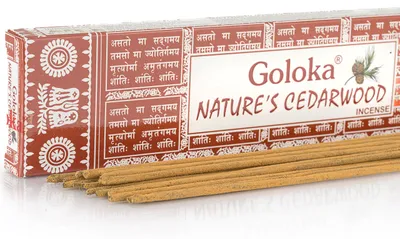Produktbild von Goloka Zedernholz Räucherstäbchen Natürliches Aroma 15g