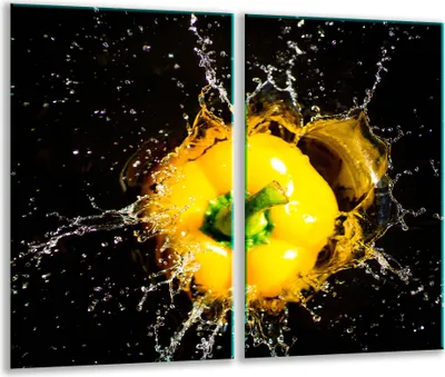 Produktbild von Herdabdeckplatten 2 teilig 30x52 Glaskeramikfeld Abdeckung Glas Pfeffer