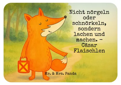 Produktbild von Mr. & Mrs. Panda magnet Fuchs Laterne Design - Weiß - Geschenk, whiteboardmagnet, haftmagnet, Sankt Martin, Optimistisch, Füchse, Positiv, Notizhalter, Kühlschrankmagnet