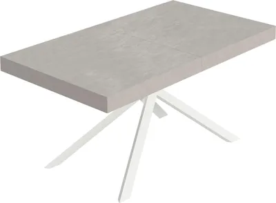 Produktbild von Niket Kaschmir-Ausziehtisch 160/244x80 cm mit weißen Beinen