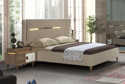 Produktbild von Schlafzimmer Nachttisch Beistelltisch Design Modernes Braun Holz
