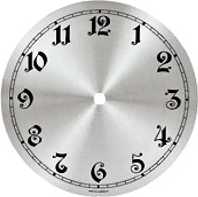 Produktbild von SELVA Zifferblatt Aluminium silber mit arabische Zahlen schwarz für Wanduhr Ø:175mm