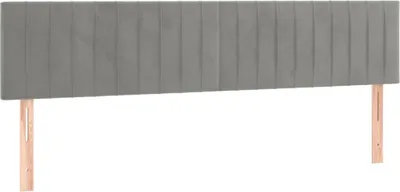 Produktbild von Kopfteile Hellgrau 200x5x78/88 cm Samt