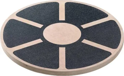 Produktbild von 4FIZJO Balance Board Holz, rund, Gleichgewichtstrainer, 38,5 cm, rutschfest, bis 120 kg für Fitness und Rehabilitation