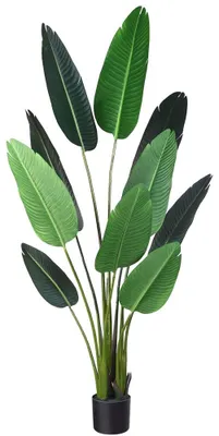 Produktbild von Kunstvogelplant mit 10 Stämmen, 160 cm, künstliche Palme für Innen und Außen