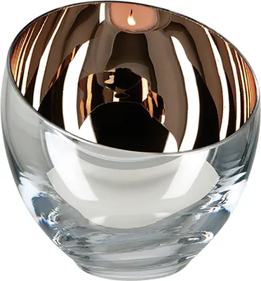 Produktbild von FINK Teelichthalter Candy - braun - H. 11cm x B. 11cm x D. 11cm