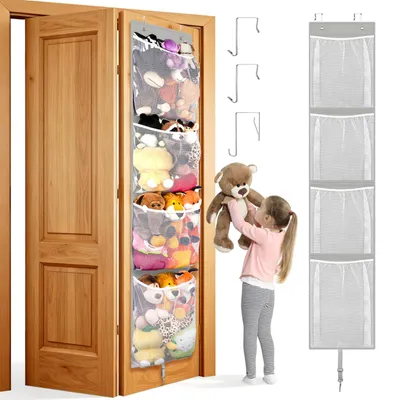 Hänge-Organizer für Kuscheltiere, 12 Zoll, 3 Fächer, über Tür