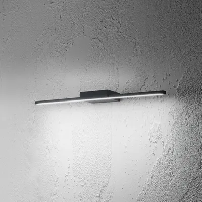 Obrázok produktu pre Moderné nástenné svietidlo One Aluminium Black Led 12W Warm Light 150Cm