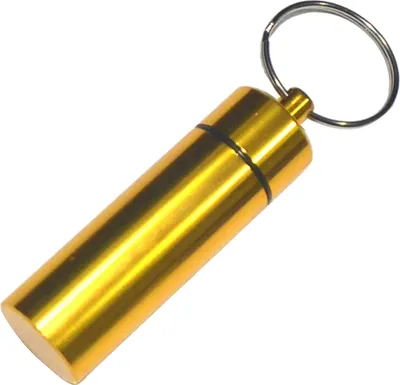 Produktbild von Tragbares, versiegeltes Glas mit Schlüsselanhänger, Schraubdeckel, Aluminiumlegierung, wasserdicht, flacher Boden, zum Aufhängen, Mini-Tabletten-Pillen-Aufbewahrungsflasche, Behälterhalter, Schlüsselanhänger