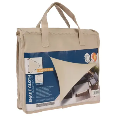 Zdjęcie produktu dla Trójkątna markiza żaglowa w kolorze kremowym 3,60 x 3,60 x 3,60 m