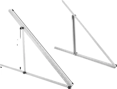Produktbild von Solarmodulhalterung, verstellbarer Winkel, Neigungsbefestigung, 12 Zoll, Silber