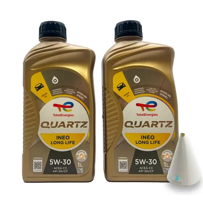 Produktbild von Total Quartz Ineo Longlife | 5W-30 | 2 L | VW 504 00 | VW507 00 | MB 229.51 | BMW LONGLIFE-04 | PORSCHE C30 | mit Trichter