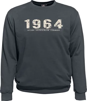 Produktbild von Übergrößen Sweatshirt AHORN SPORTSWEAR Vintage Number beige Iron Grey 7XL