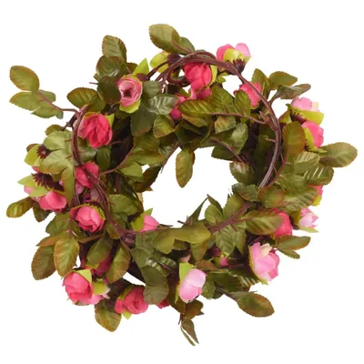 Produktbild von vidaXL Blumengirlanden Blumen 6 Stk. Rosenrot 215 cm