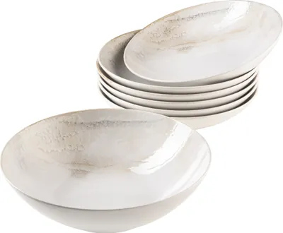 Produktbild von Mäser 931948 Ossia Salatschalenset WOODEN LIGHT, weiß/beige, 7-teilig (1 Set)