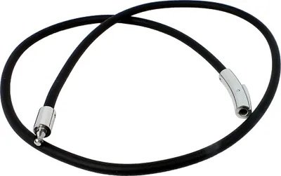 Produktbild von Halsschmuck | Kautschuk Collier, Edelstahl-Klickverschluss Ø 3mm 30633, Länge:45 cm