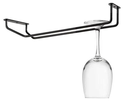 Deckenbecherhalter Edelstahl schwarz 34x10 cm
