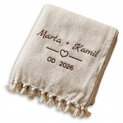 Produktbild von Baumwolldecke 200 x 180 cm beige