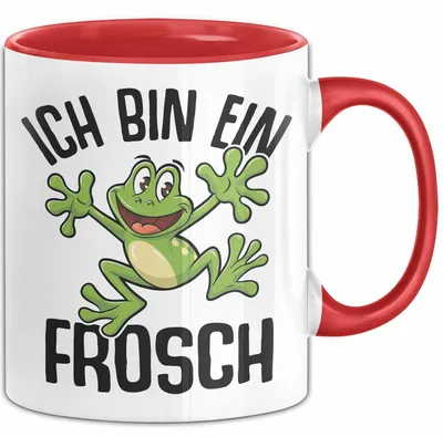 Produktbild von Frosch-Liebhaber Tasse Geschenk Ich Bin Ein Frosch Jungs (Rot)