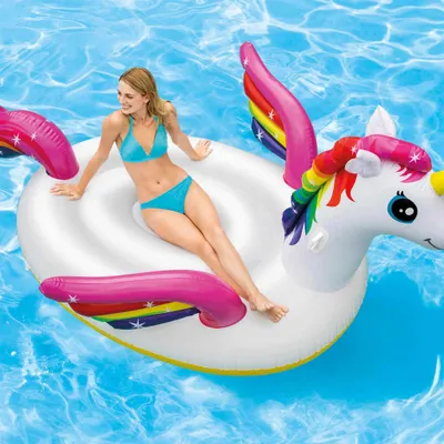 Produktbild von Schwimmtier/Luftmatratze Einhorn XXL, 287 x 193 x 165 cm,