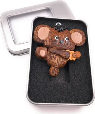 Produktbild von Schlüsselanhänger Holz KäsemMNagetier Tier Haustier Anhänger in Geschenkbox