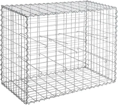 Produktbild von Gabione Steingabionen Steinkorb 100x80x50 cm Gabionen Wand Mauer Drahtkorb Korb
