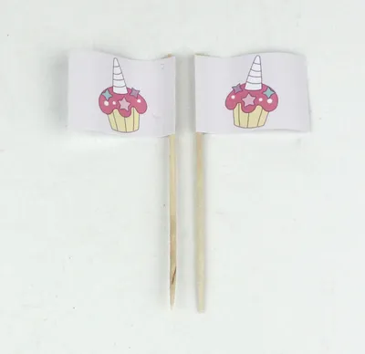 Produktbild von Party-Picker Flagge Cupcake Muffin Einhorn Papierfähnchen in Spitzenqualität 25 Stück Beutel