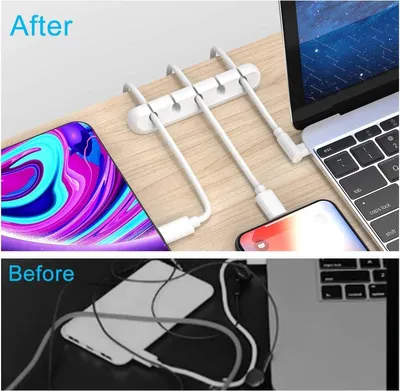 Kabel Organizer - Kabelmanagement - Selbstklebend - 2 Packungen - Weiß