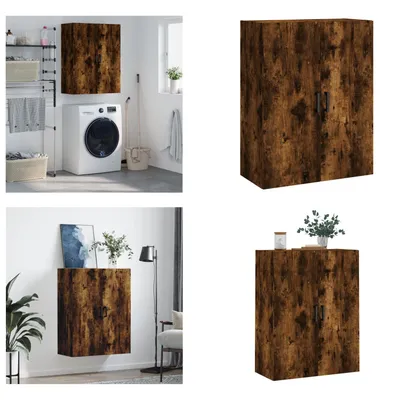 Produktbild von vidaXL Wandschrank Räuchereiche 69,5x34x90 cm - Wandschrank - Wandschränke - Schrank - Lagerschrank