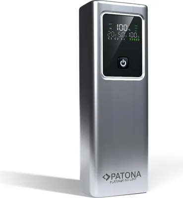 Immagine prodotto di PATONA Platinum Powerbank Luxury One PD100 | 20000mAh | PD 100W | USB-C + USB-A Silver, Black