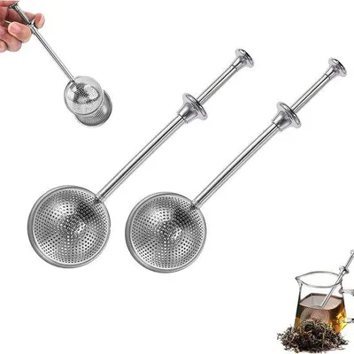 Immagine prodotto di Fino colino da tè in acciaio inossidabile, set per tè sfuso con filtro fine