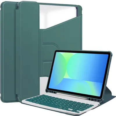 Produktbild von Samsung Galaxy Tab S10 Lite Hülle - Coverup 360° Rotating Folio Klapphülle mit Schlaf/Wach-Funktion - Grün