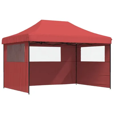 Obrázok produktu pre vidaXL Párty stan skladací Pop-Up s 3 bočnými panelmi Burgundská červená