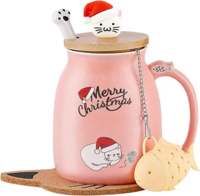 Image de Tasse de Noël en céramique pour café ou thé, 380 ml