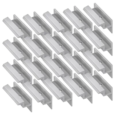 Produktbild von 20x Endklemme silber für 30mm Solarmodul Aluminium Korrosionsbeständig Solar PV Modul Montage Halterung Befestigung Set Panel