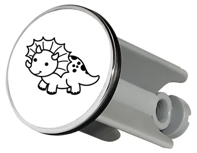 Produktbild von Waschbeckenstöpsel Triceratops Dinosaurier 4cm für Waschbecken Abflussstopfen