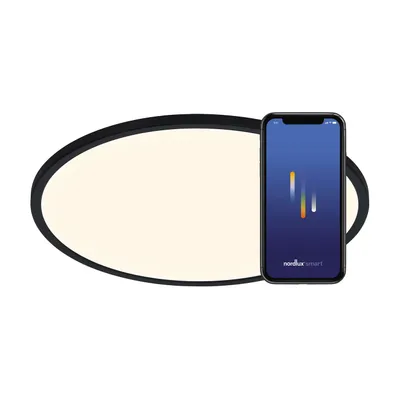 Zdjęcie produktu dla Nordlux Oja 42 Smartlight LED lampa sufitowa czarna 30W regulowana barwa światła 2015136103
