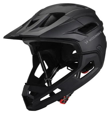 Produktbild von Wozinsky HT-009C Größe L Schwarz Fahrradhelm Fullface MTB Downhill Helm leicht verstellbar sicher
