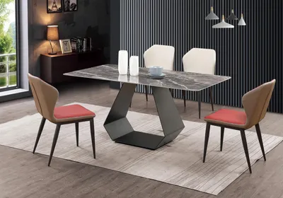 Obrázek produktu pro Moderní jídelní stůl mramorové stoly 180x90 jídelna nábytek design