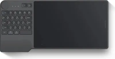 Produktbild von Grafiktablett HUION Inspiroy Keydial KD200, USB-C, Bluetooth, Metallgrau