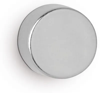 Imagen del producto de MAUL: Imán redondo, paquete de 10 unidades, 2,4 kg, acero, metal, neodimio, magnético, diámetro 0,8 x 0,5 cm, color plateado