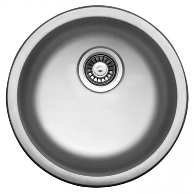 Produktbild von Rundspüle inkl. Zubehör, Edelstahlspüle, Einbauspüle, Waschbecken, Küchenspüle