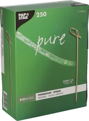 Zdjęcie produktu dla Papstar finger food szaszłyki czyste 18 cm węzły 250 szt