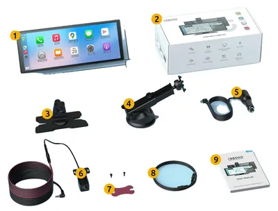 Produktbild von Auto DVR, Duale Aufnahme, WiFi GPS Navigation, 11.3 Zoll Carplay