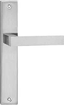 Produktbild von Türgriff QUBIK Nickel gebürstet DIN Norm Blindschild Türbeschlag Langschild Drückergarnitur