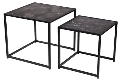 Zdjęcie produktu dla Stolik pomocniczy 50 cm, marmurowy, designerski, nowoczesny, do salonu – KUP TERAZ