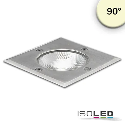 Immagine prodotto di Faretto LED da incasso a pavimento, angolare, acciaio inox, IP67, 7W COB, 90°, bianco caldo