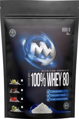 Produktbild von 100% WHEY 80 Proteinpulver, Vanille, 900 g
