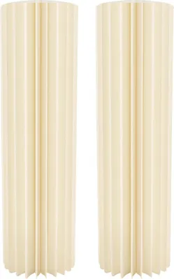Produktbild von Papp Blumenständer - 2er Set Säulen 100 cm - Klappbar - Mit Acrylplatten - Tragkraft 50 kg - Deko für Hochzeit und Geburtstag