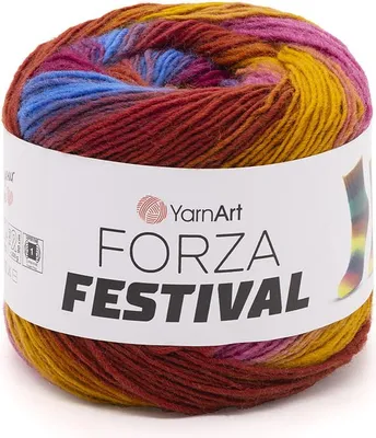 Obrázek produktu pro YarnArt Forza Festiwal Skarpetkengarn, 420 m, 100 g, přírodní vlna, jemné barevné přechody